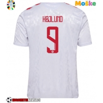 Moške Nogometnih dresov Danska Rasmus Hojlund #9 Gostujoči EP 2024 Kratki rokavi